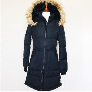 Bebe hooded long Puffer Jacket M